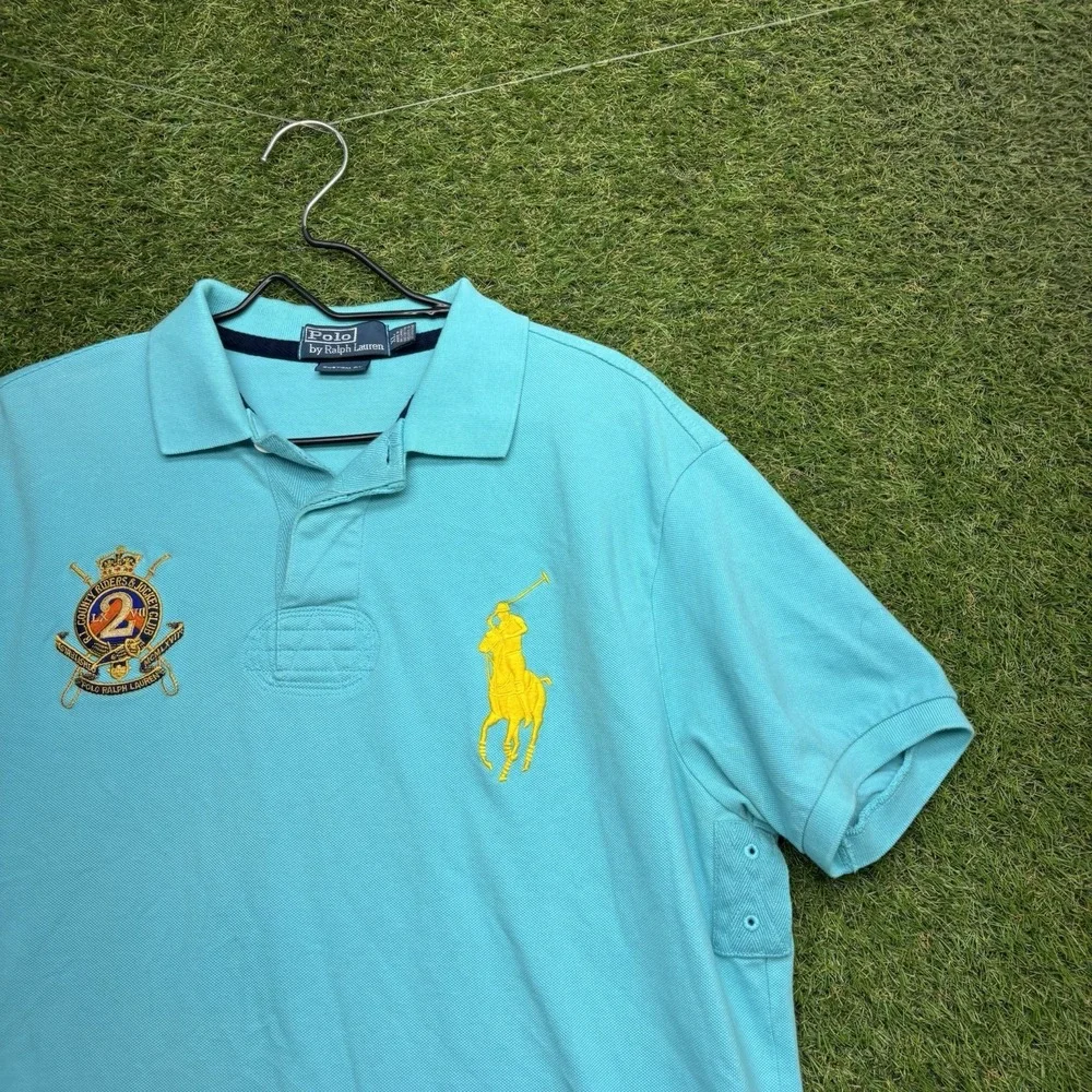 Polo Ralph Lauren Big Pony Polo Shirt Mens XL County Riders & Jockey Club Preppy